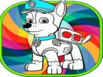 Carte de colorat Paw Patrol cu ​​​​toc rezervor magic